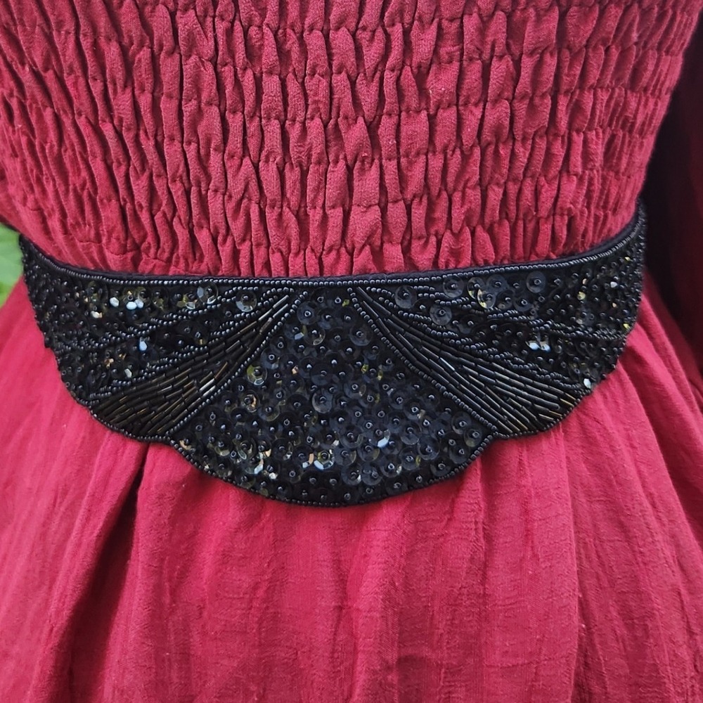 Vintage Twilight Collection Small BlackWaist Belt Embellished‎ Sparkle Beaded
